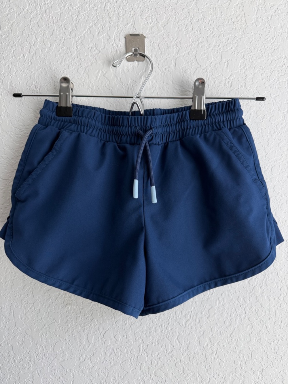 Eddie Bauer Girls Navy Drawstring Athletic Shorts